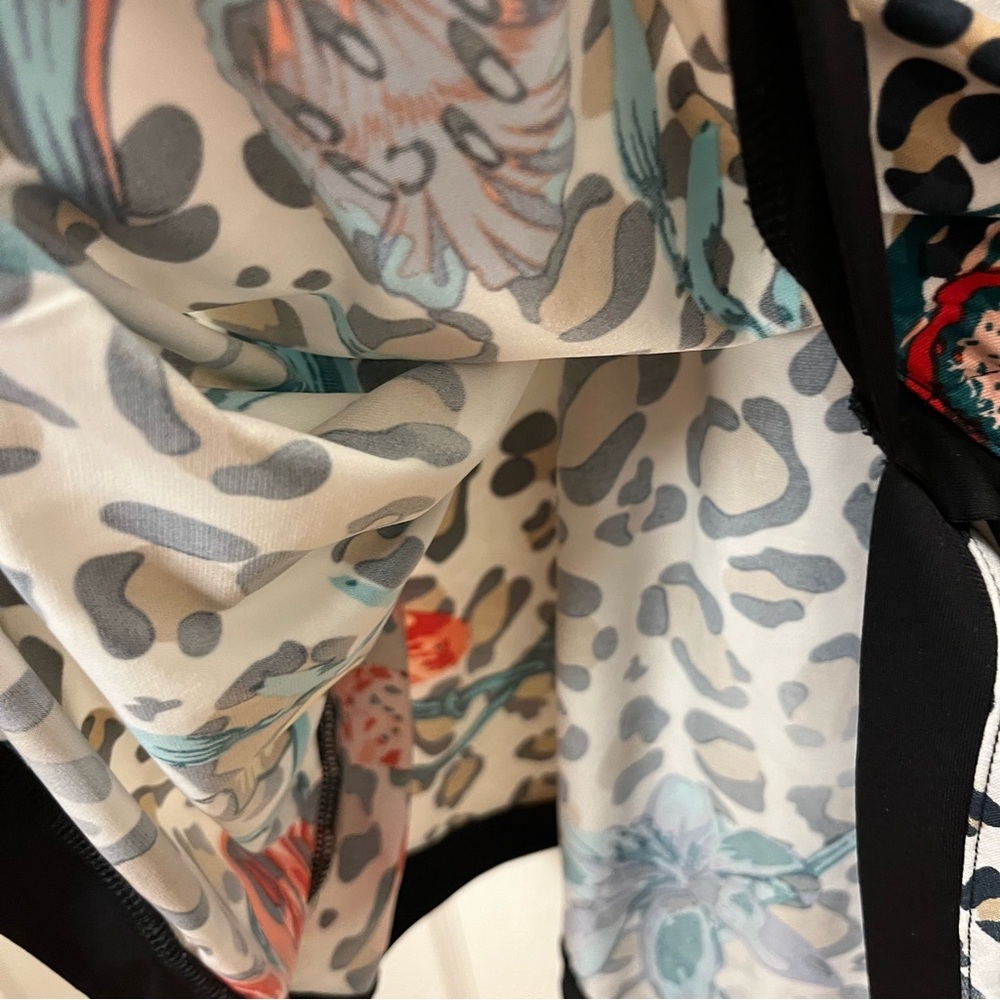 Soft Surroundings Floral Leopard Print Wrap Skirt Multicolor Size Petite Large - Picture 5 of 12